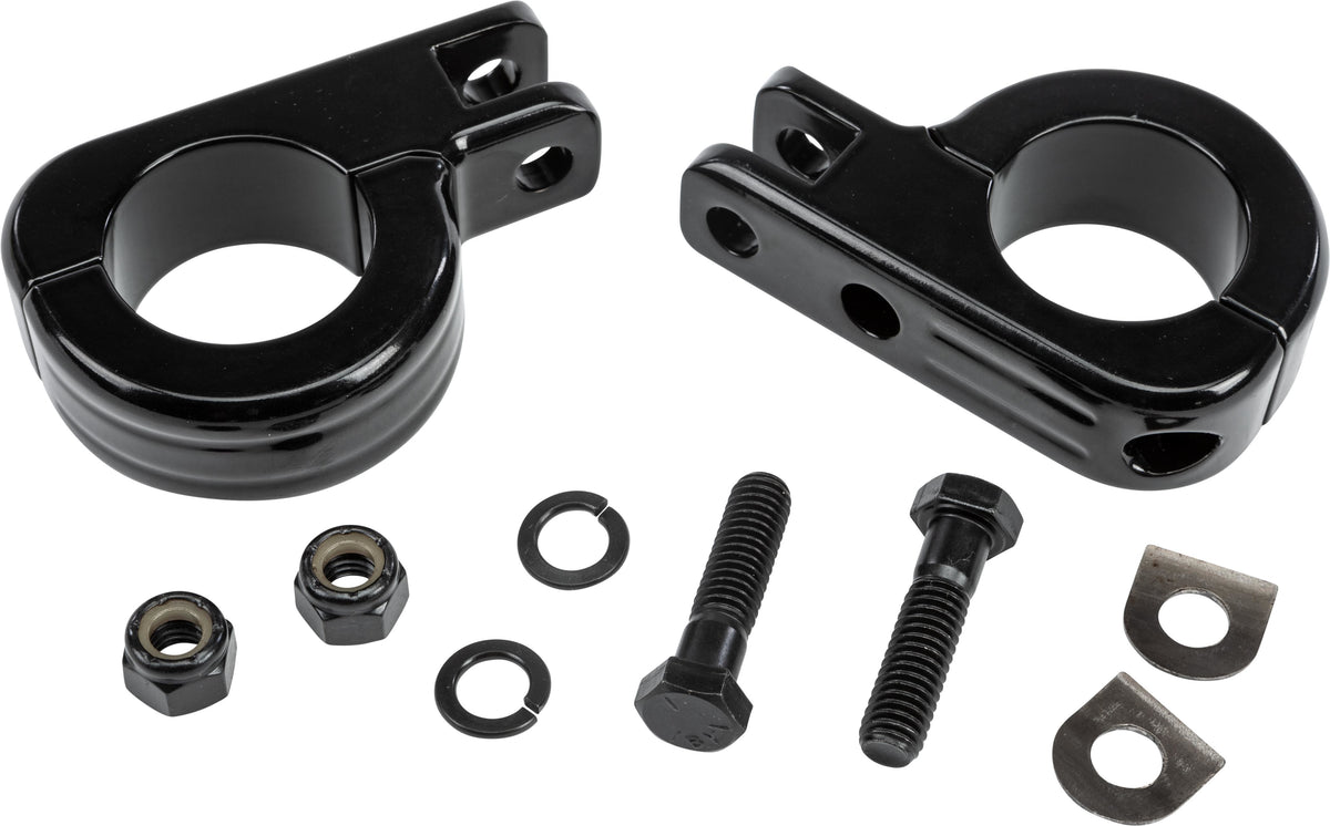 Footpeg Mount Clamps 1.5" Bar Black - 820-1965 - HardDrive