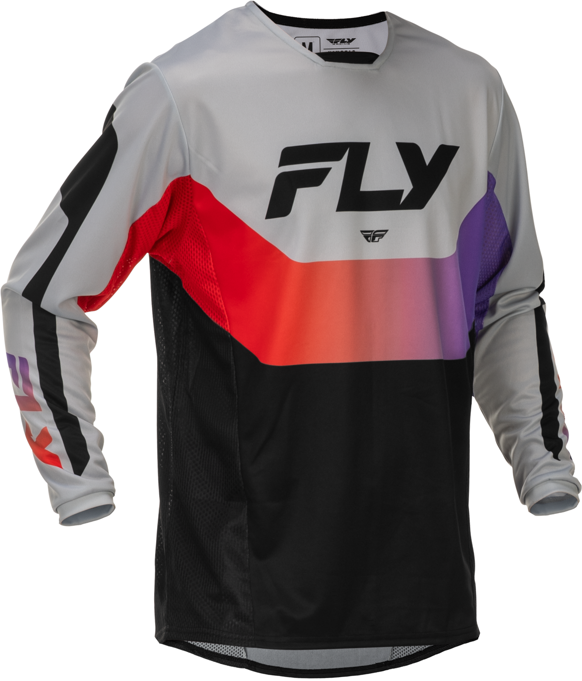 Kinetic Jersey Grey/Red/Purple/Black Lg - 379-423L - Fly Racing