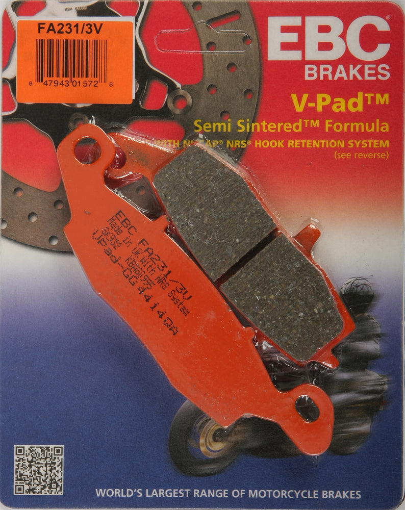 Brake Pads V-Series - 15-231/3V - EBC Motorcycle Brakes