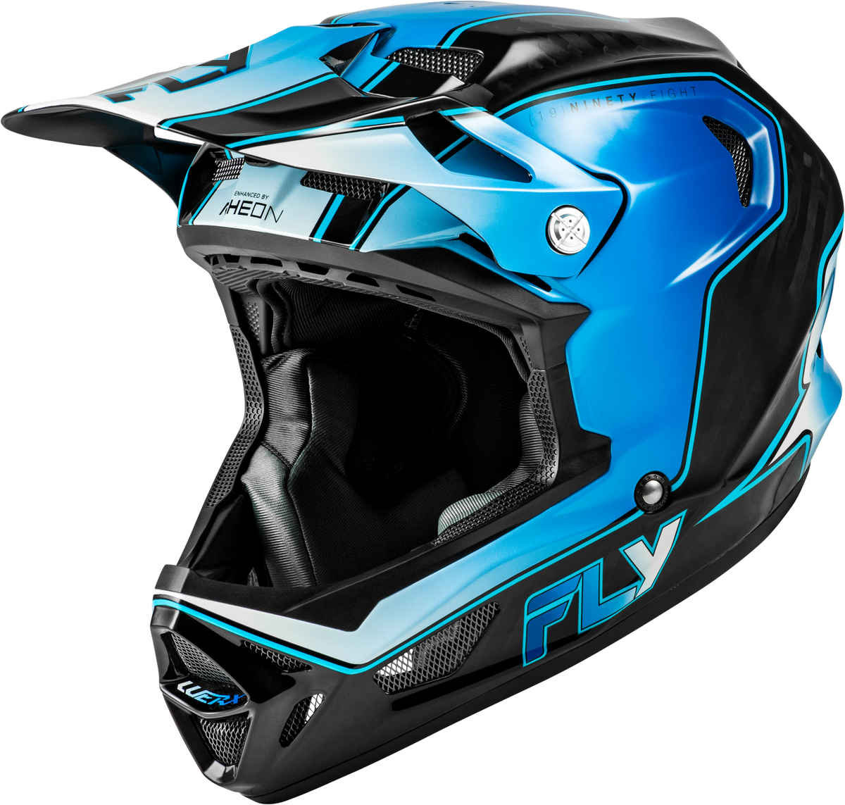 Werx-R Flow Carbon Helmet Black Carbon/Blue/White Xl - 73-9232X - Fly Racing