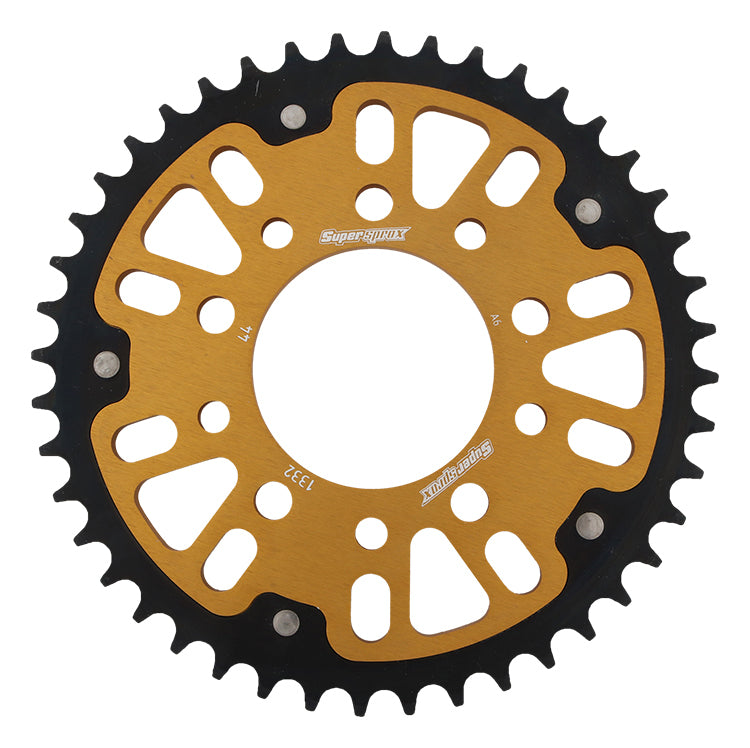 Rear Stealth Sprocket Alu/Stl 44t-525 Gld Hon - 108-1332644 - Supersprox