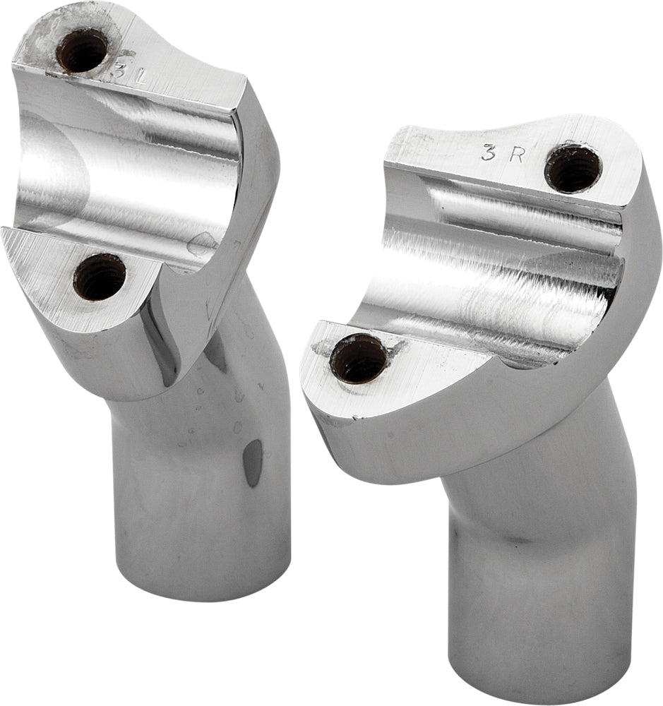 H-Bar Risers 3.5" Pullback Chrome - 820-1341C - HardDrive