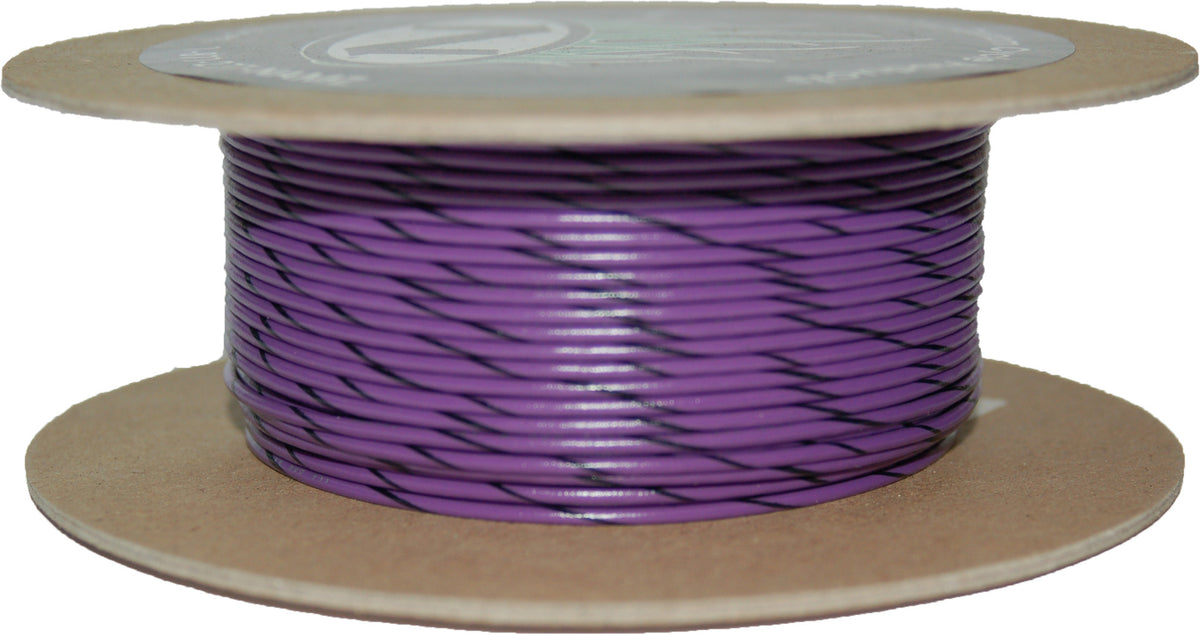 #18-Gauge Violet/Black Stripe 100' Spool Of Primary Wire - 850-08950 - Namz
