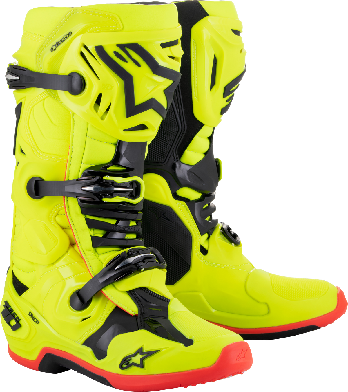 Tech 10 Boots Ylw Fluo/Blk/Red Fluo Sz 11 - 482-13311 - alpine star