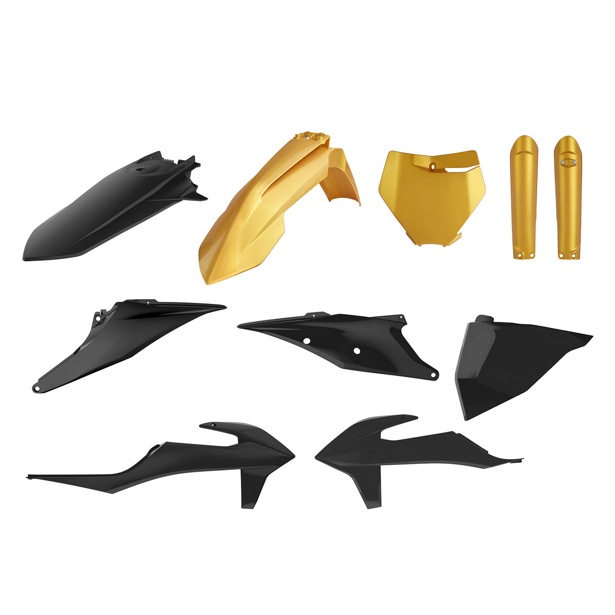 Full Plastic Kit Ktm Gold/Black - 64-91052 - Polisport Plastics