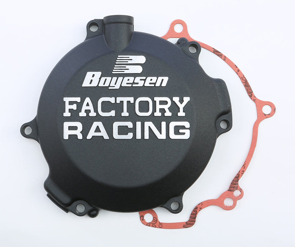 Factory Racing Clutch Cover Black - 59-7210B - Boyesen