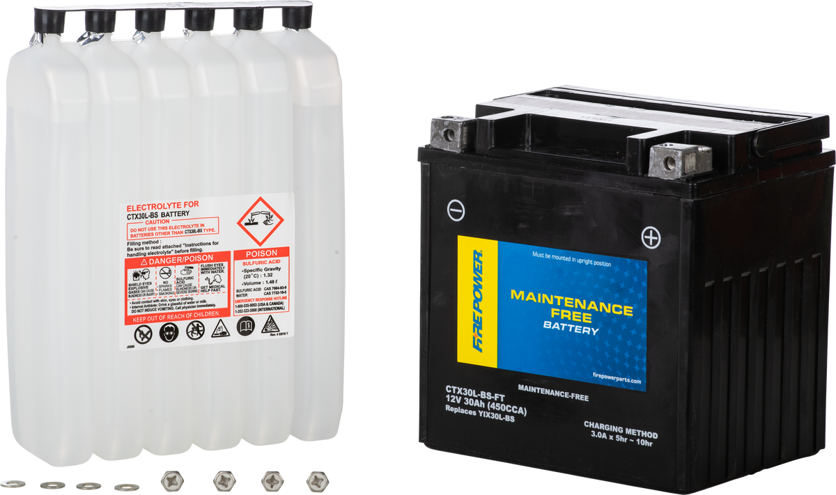 Battery Ctx30l-Bs-Ft Maintenance Free - 49-3036 - Fire Power