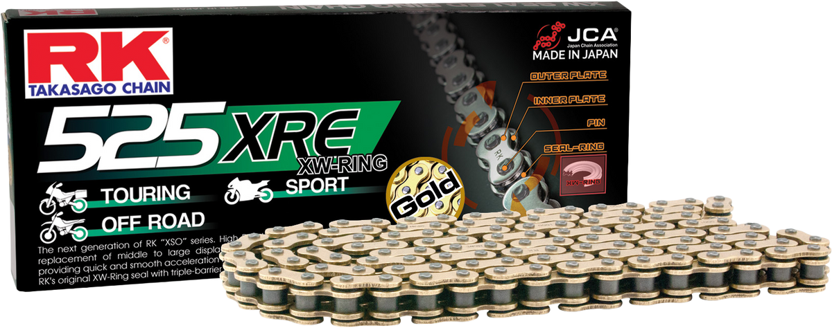 Gb525xre Drive Chain Gold 525 X 135 - 691-3002G - Excel Wheel components