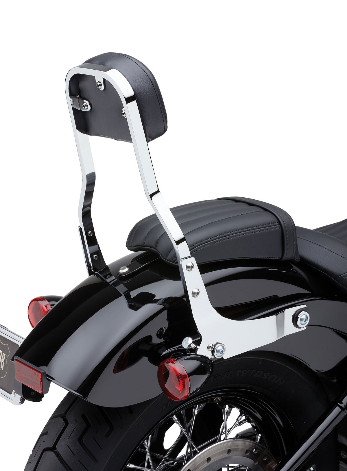 Detachable Backrest Short Chrome Dyna 06-17 - 82-96107 - Cobra