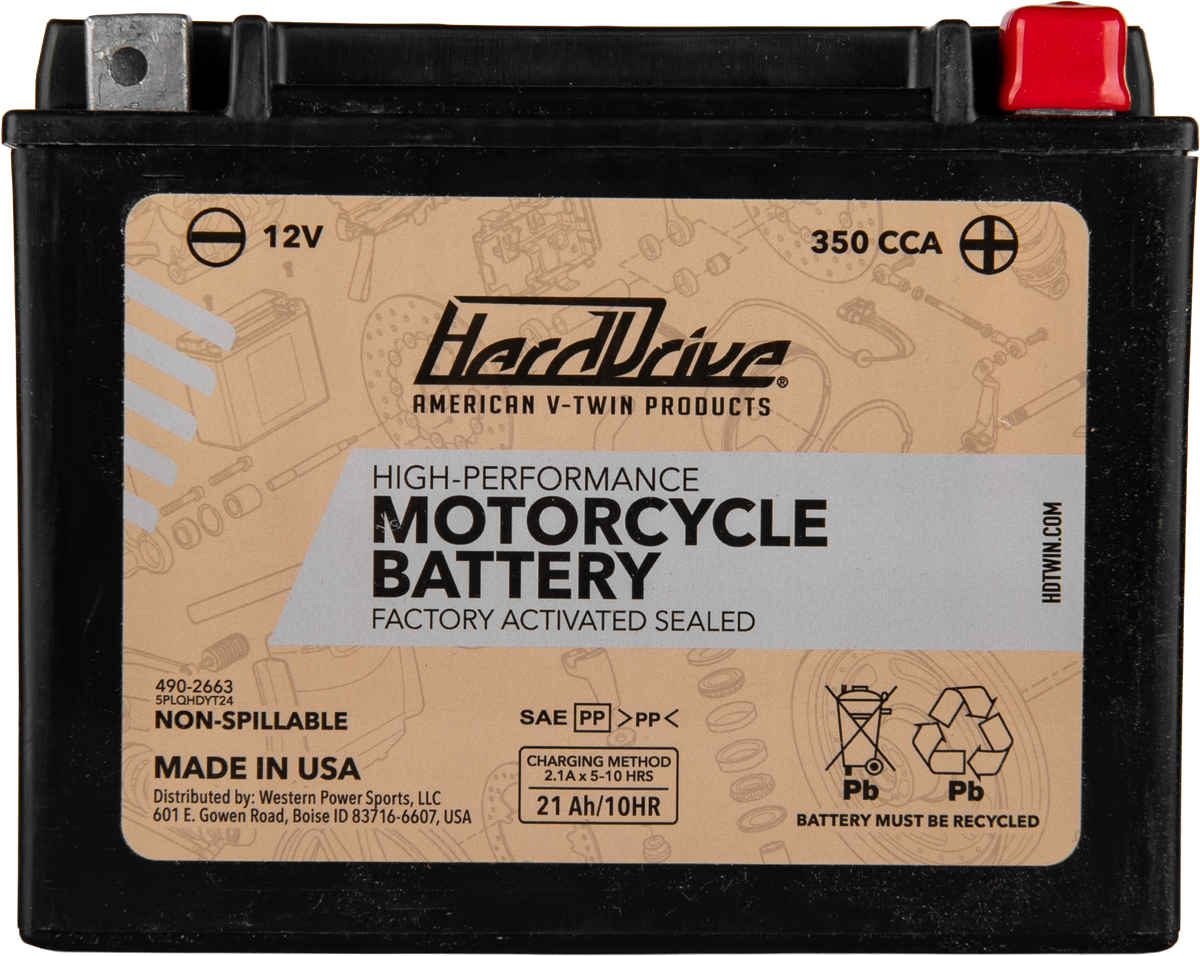 High Perform Battery Ytx24hl Cca 350 - 490-2663 - HardDrive