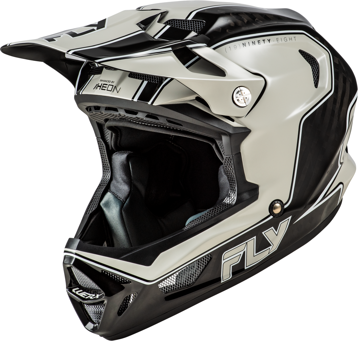 Werx-R Flow Carbon Helmet Black Carbon/Grey Sm - 73-9230S - Fly Racing