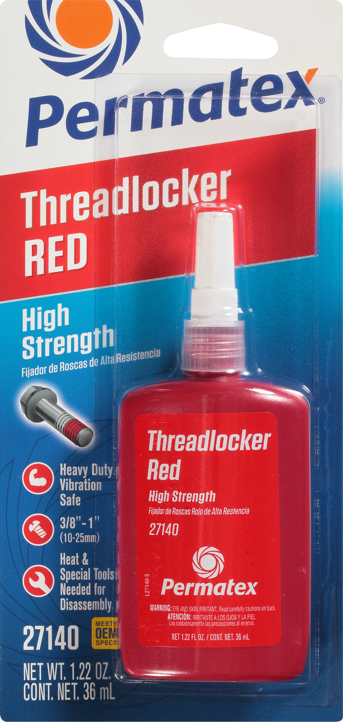 High Strength Threadlocker Red 36 Ml - 59-9215 - Permatex