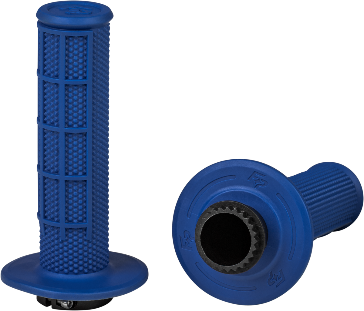 Control Mx Lock-On Grips Blue Half Waffle - 24-0204 - Fire Power