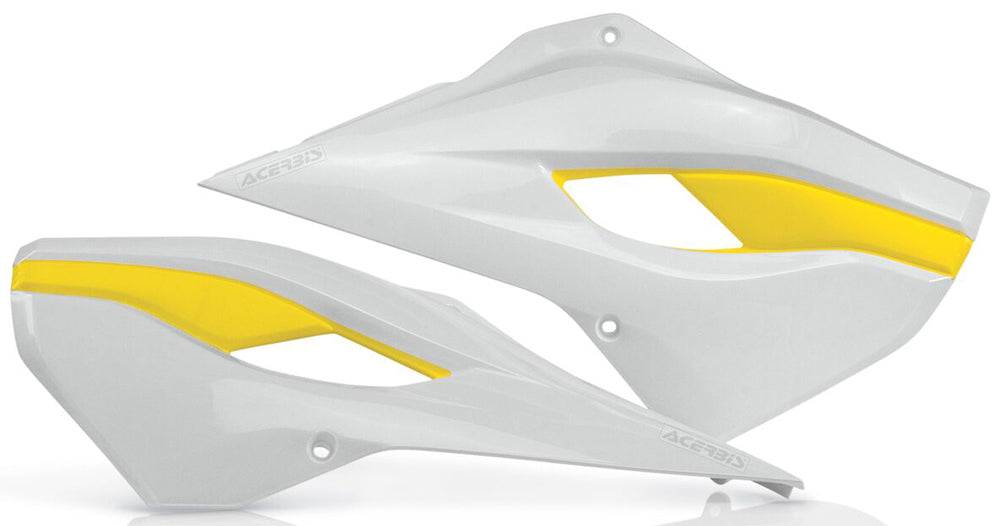 Radiator Shrouds White/Yellow - 23934-11070 - Acerbis