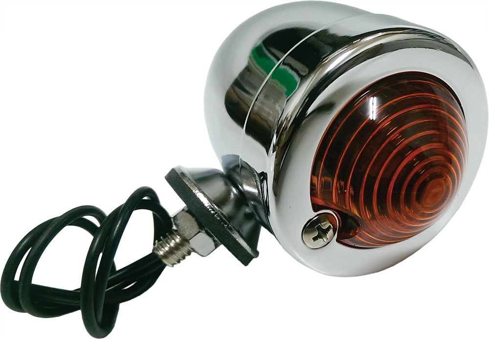 Bullet Marker Light Chrome Amber Lens Dual Filament - 820-55503 - HardDrive