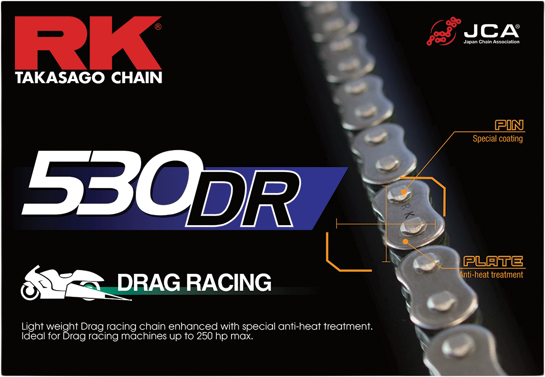 530dr Drag Racing Chain 530 X 130 - 691-1503 - Excel Wheel components