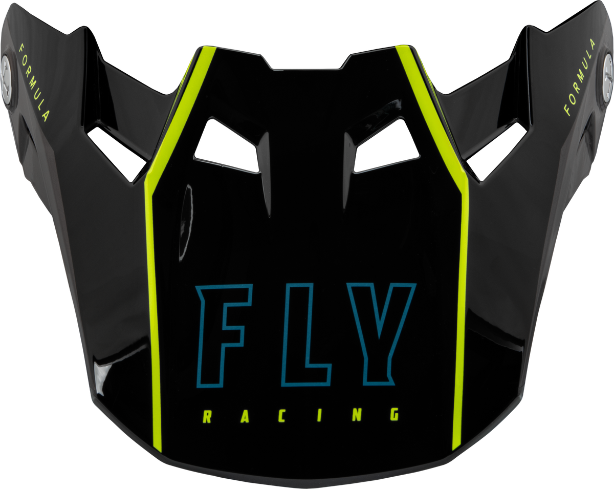 Formula Carbon Tracer Visor Hi-Vis/Black Xl/2x - 73-47122L - Fly Racing