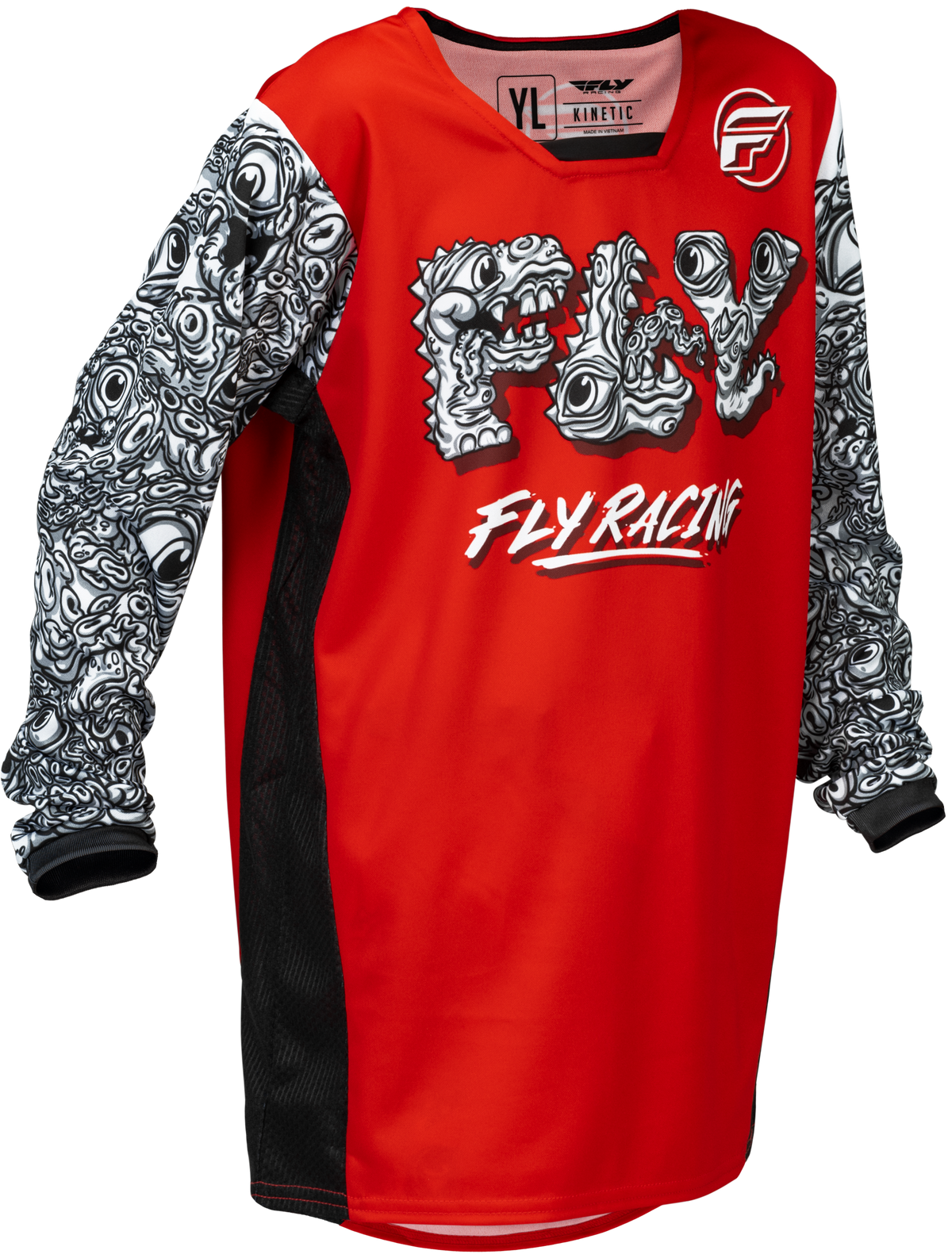 Youth Kinetic Mutant Jersey Red/White/Black Ys - 379-526YS - Fly Racing