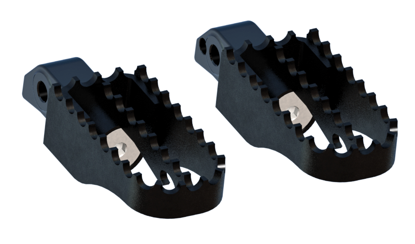 Mx Style Style Foot Pegs Pr Passenger Black - 750-05859 - Burly Brand