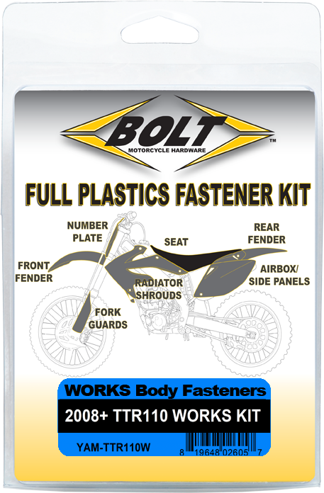 Works Body Work Fastener Kit Yam Ttr110 - 020-00923 - BOLT