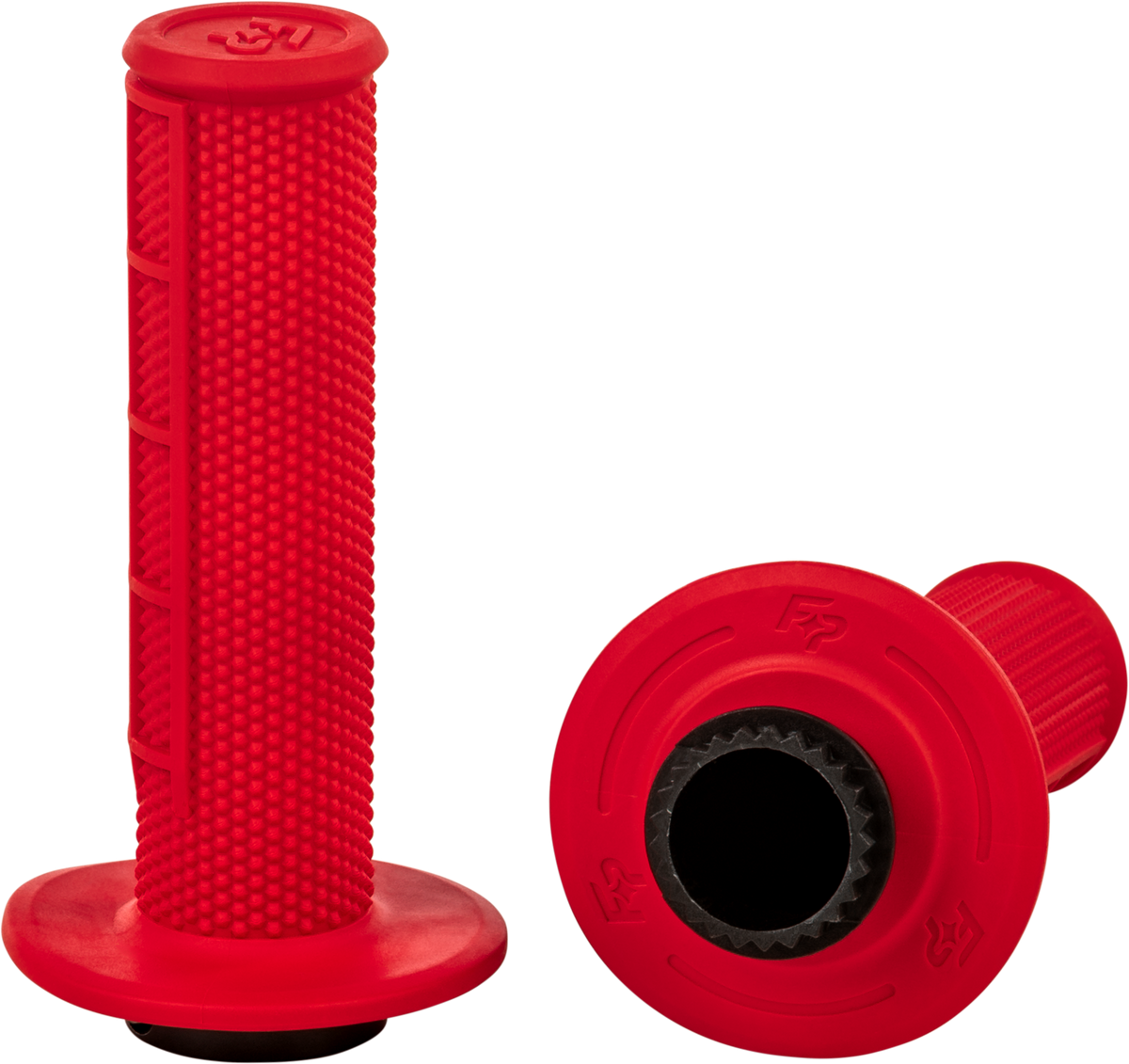 Control Mx Lock-On Grips Red Half Waffle - 24-0205 - Fire Power