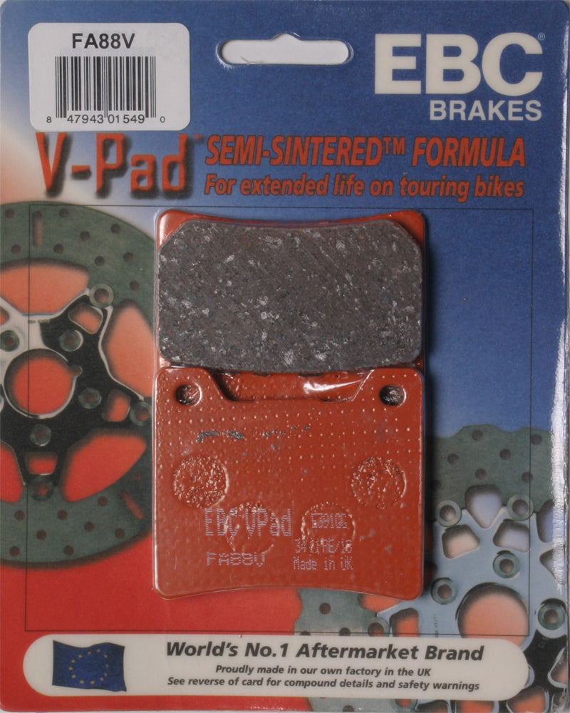 Brake Pads Fa88v Semi-Sintered V Series - 15-88V - EBC Motorcycle Brakes