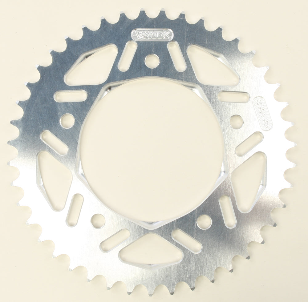 Rear Sprocket Aluminum 43t-520 Sil Yam - 3-654A43 - VORTEX