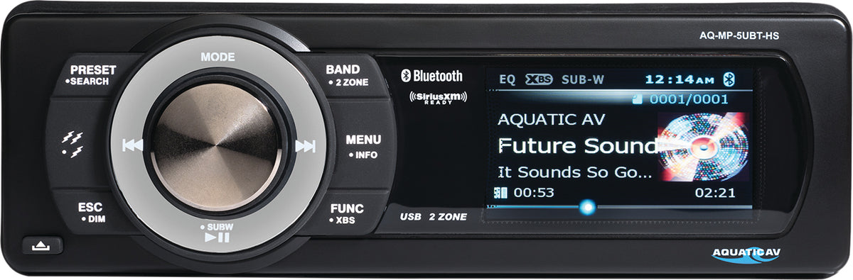 Bluetooth Usb/Mp3 Media Player Sirius/Xm Ready - 94-1312 - Aquatic AV