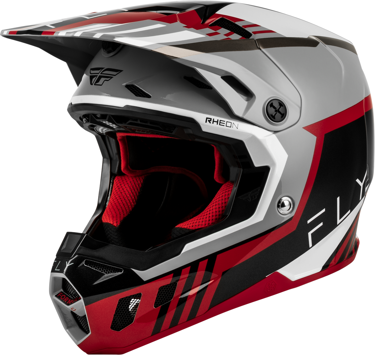 Formula Cc Strike Helmet Grey/Red/Black/White 2x - 73-43622X - Fly Racing