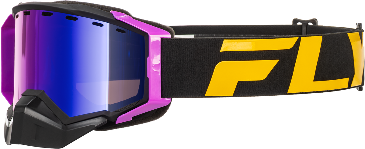 Zone Elite Sn Goggle Blk/Pink W/Pur Mir/Plrzd Rose Lens - 37-4109 - Fly Racing