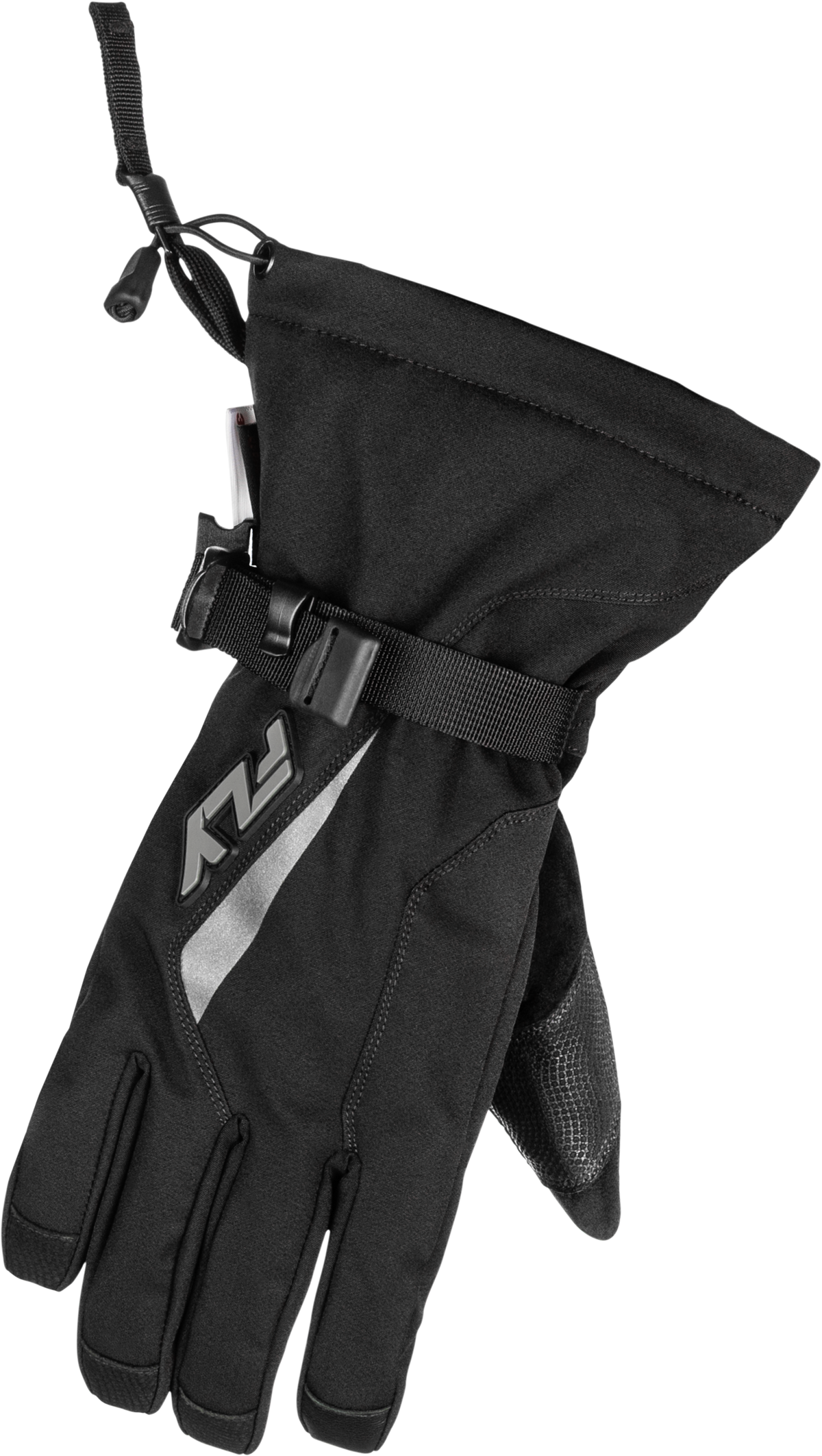 Title Gauntlet Gloves Black/Grey Md - 371-0604M - Fly Racing