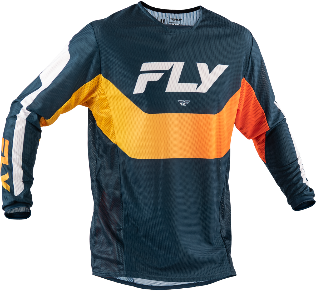 Kinetic Mesh Jersey Navy/Orange Lg - 380-316L - Fly Racing