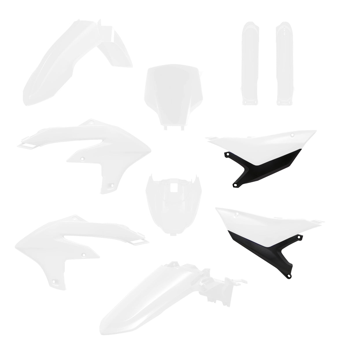 Plastic Body Kit White - 64-91666 - Polisport Plastics