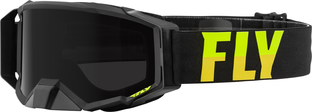 Zone Pro W/C Goggle Blk/Hi-Vis W/Dark Smoke Hydro Lens - 37-51873 - Fly Racing