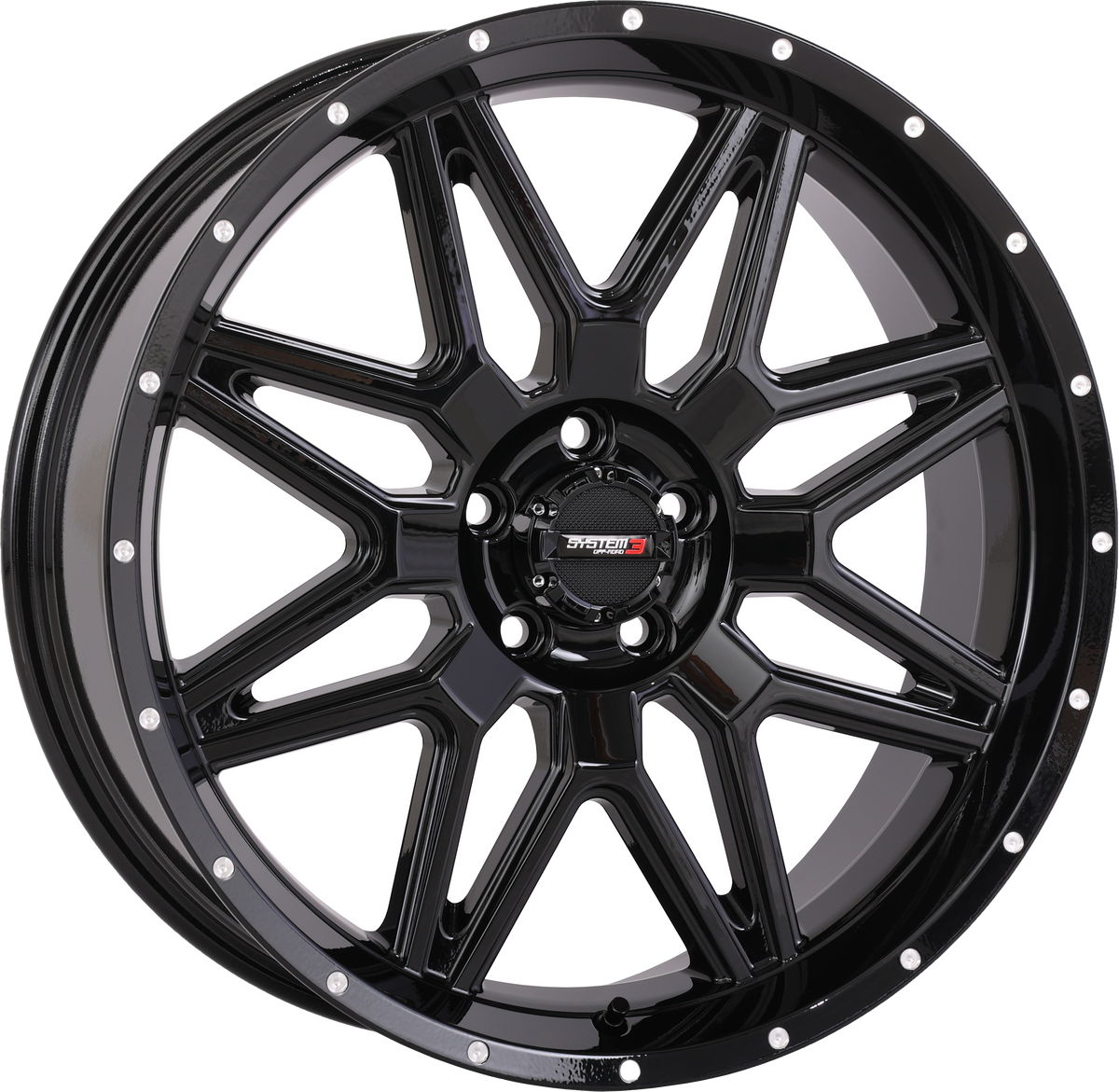 St7 Wheel 20x7 4+3 (+10mm) 5/4.5 Gloss Black - 3-207155 - System 3