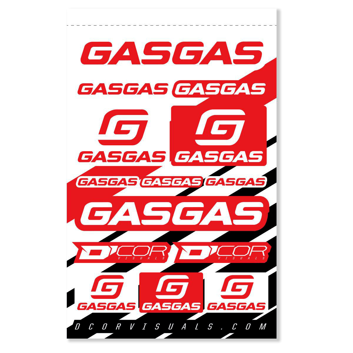 Gasgas Decal Sheet 12 Mil - 862-4065100 - DCOR