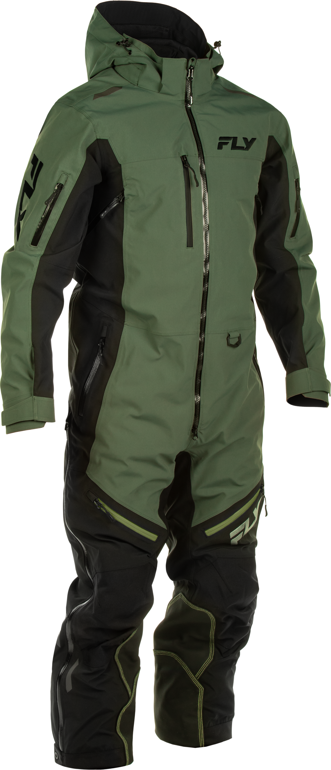 Cobalt Shell Snowbike Monosuit Green/Black Xl - 470-4396X - Fly Racing