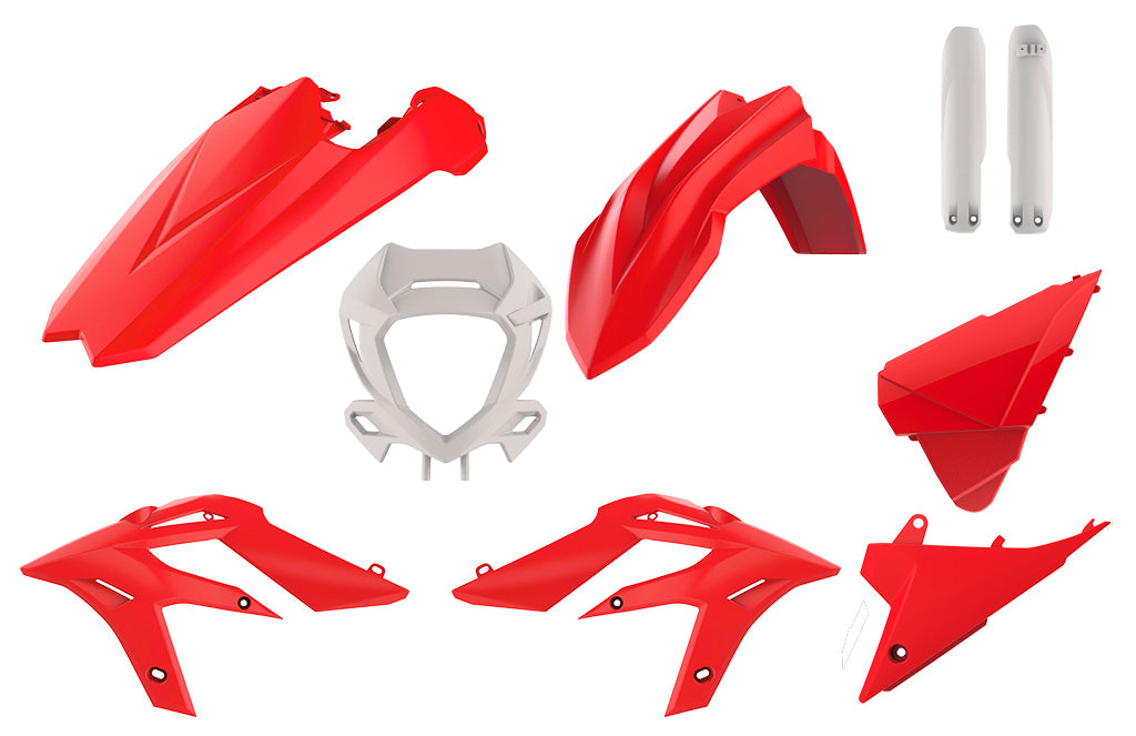Full Enduro Kit Red/White Beta - 64-91059 - Polisport Plastics