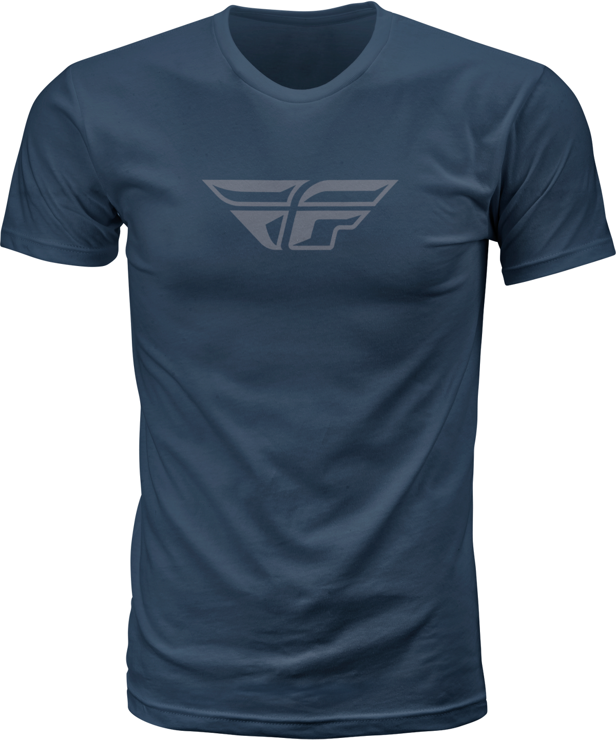Fly F-Wing Tee Midnight Navy/Grey Lg - 352-0611L - Fly Racing