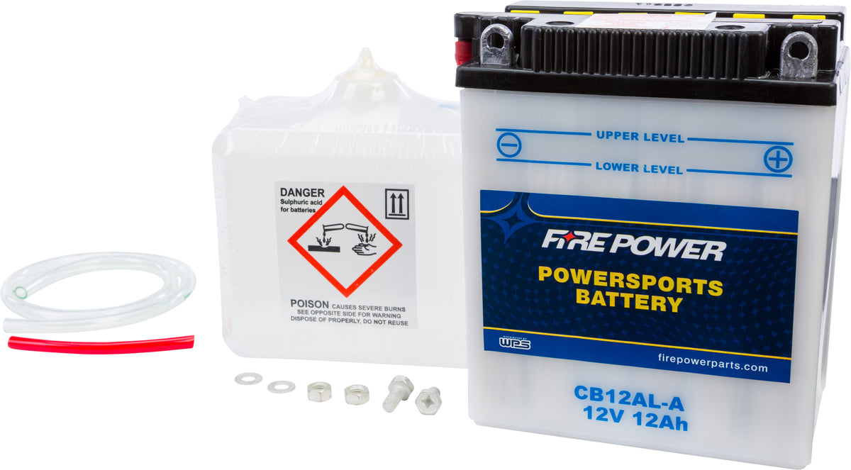 Battery W/Acid Cb12al-A 12v Heavy Duty - 490-2199 - Fire Power