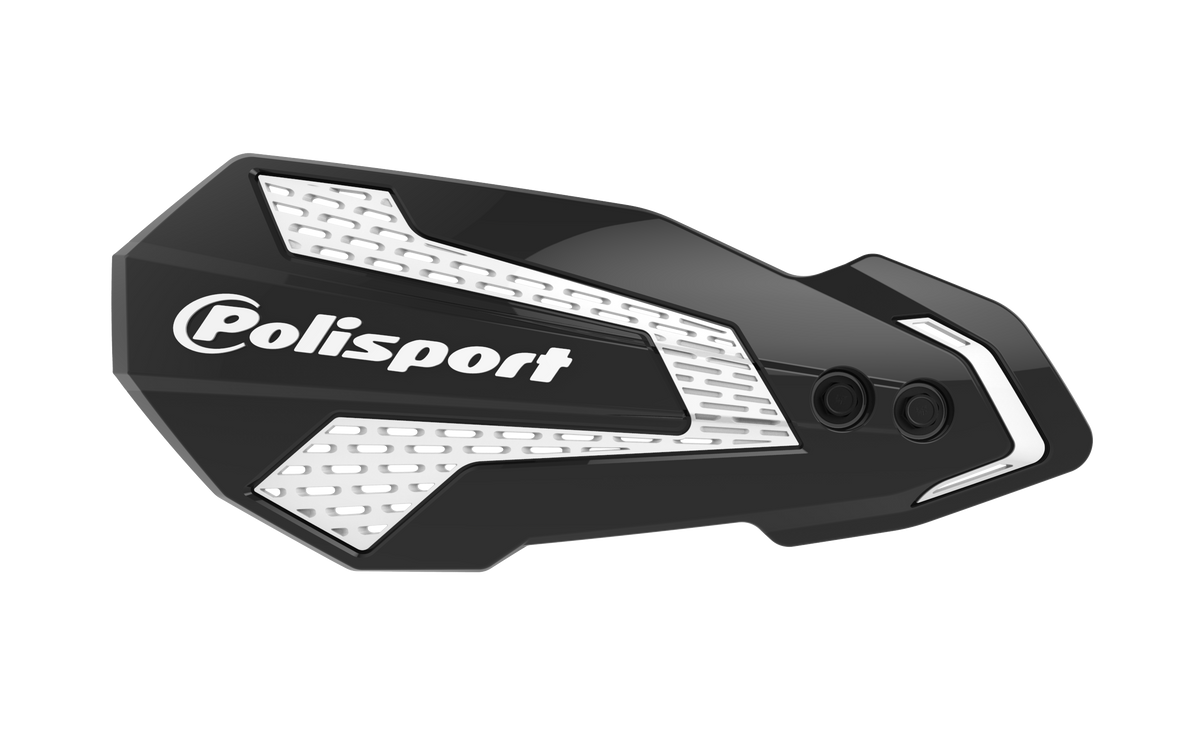 Mx Flow Handguards Black/White - 64-8308213 - Polisport Plastics