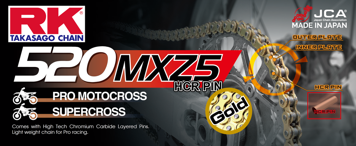 Gb520mxz5 Drive Chain Gold 520 X 120 - 691-15000G - Excel Wheel components