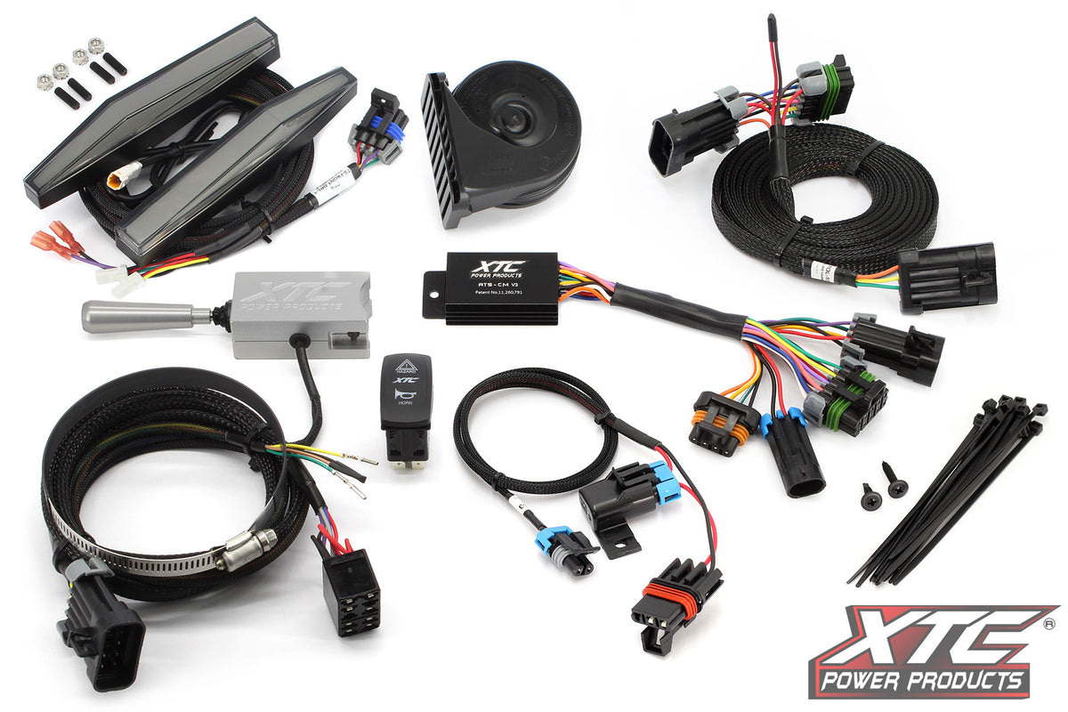 Auto Turn Signal Kit W/ Billet Lever And Front Drl Lights Pol - 630-1397 - XTC POWER PRODUCTS