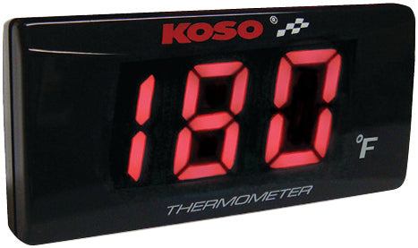 Super Slim Temperature Gauge Red Display - 27-5747R - Koso North America