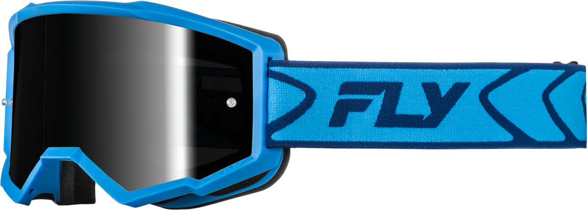 Youth Zone Goggle Blue/Navy W/ Black Mirror/Smoke Lens - 37-51535Y - Fly Racing