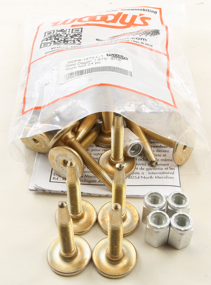 Gold Digger Carbide Traction Master Stud 1.575" 24/Pk - 18-3157-24 - Woodys