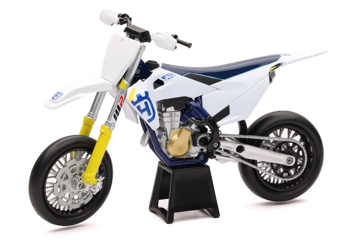 1:12 Scale Husqvarna Fs450 Super Moto Bike - 959-0160 - New Ray Toys