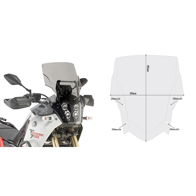 Windshield Specific Smoke Yam - 270-6680 - GIVI