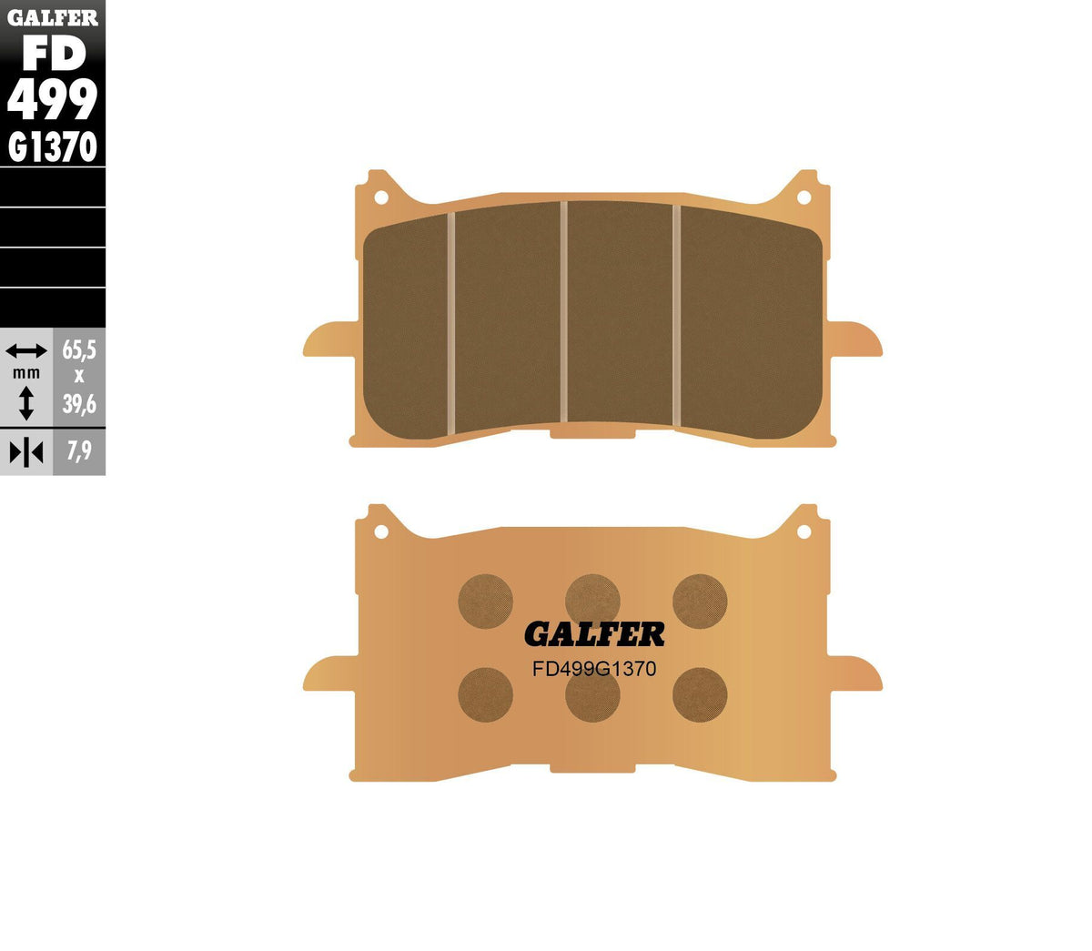 Brake Pads Sintered Fd499g1370 - 17-499H - GALFER