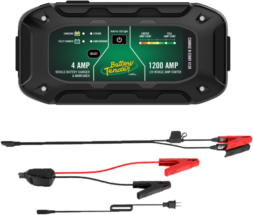 Chargenstart 4amp Btry Charger & 1200 Amp Jump Starter - 56-1321 - Battery Tender